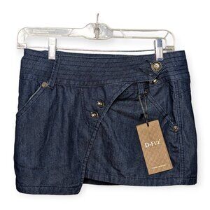 D-Fuz Denim Wrap Mini Skirt NWT